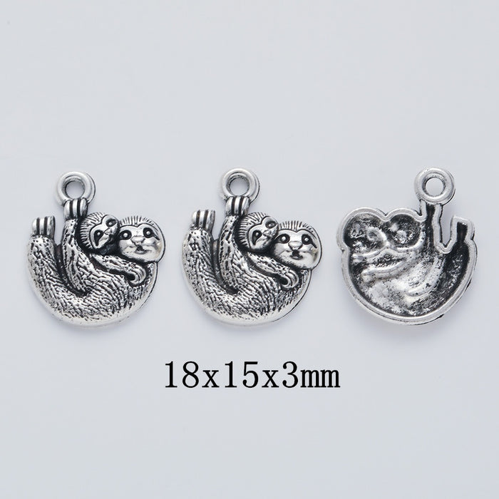 Antique Silver Zinc Alloy Koala Charm Pendant No.585050 for DIY Necklace Bracelet Jewelry Making