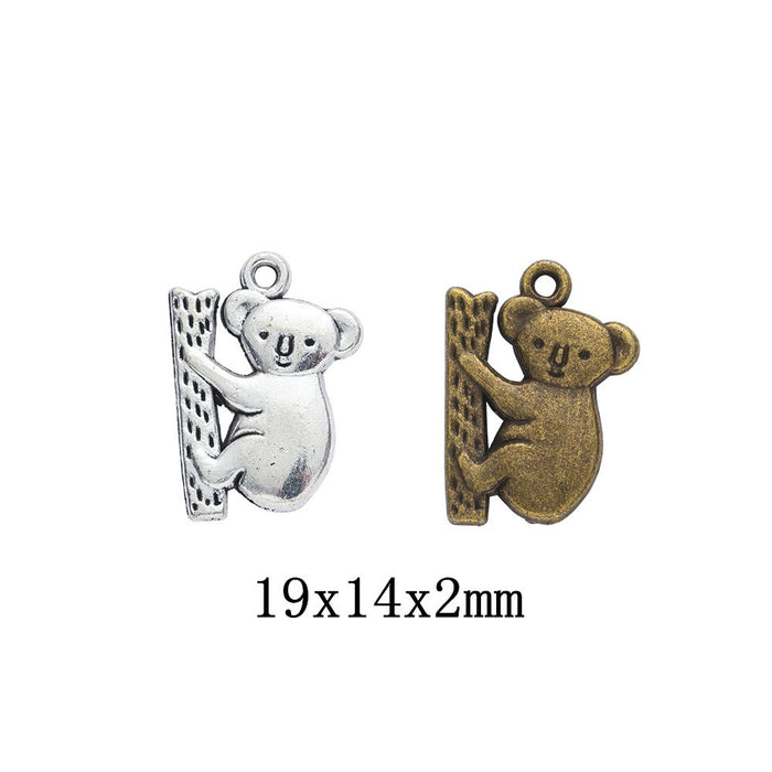 Zinc Alloy Koala Charm Pendant for DIY Necklace Bracelet Jewelry Making
