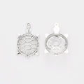 Antique Silver Zinc Alloy Turtle Charm Pendant No.760883 for DIY Necklace Bracelet Jewelry Making view 2
