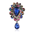 Red Gold Tone Flower Crystal Six Designs Metal Brooch Pin view 4