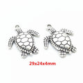 Antique Silver Zinc Alloy Turtle Charm Pendant No.119481 for DIY Necklace Bracelet Jewelry Making view 1