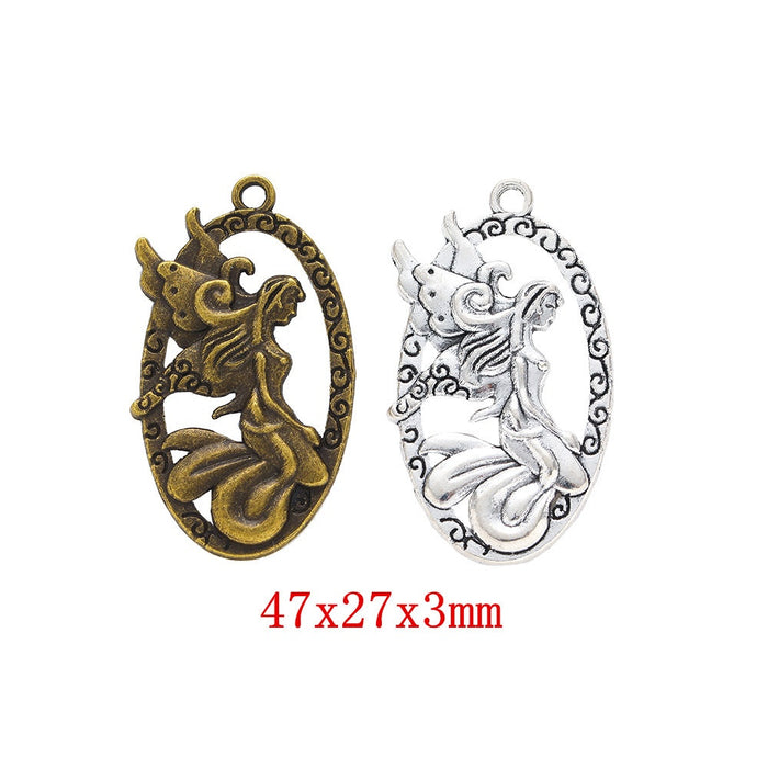 Zinc Alloy Angel Charm Pendant No.042281 for DIY Necklace Bracelet Jewelry Making