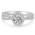 Hot Faux Moissanite Sunflower Ring For Proposal Engagement Wedding Anniversary Gift view 2