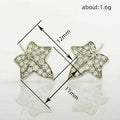 Delicate Maple Leaf Zircon Stud Earrings, 2024 Fashion Niche Design Women's Ear Jewelry view 5