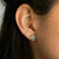 Delicate Maple Leaf Zircon Stud Earrings, 2024 Fashion Niche Design Women's Ear Jewelry view 3
