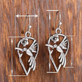 Korean Japanese Retro Hummingbird Earrings Hip Hop Street Floral Bird Pendant Earrings For Women view 5