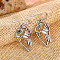 Korean Japanese Retro Hummingbird Earrings Hip Hop Street Floral Bird Pendant Earrings For Women view 3