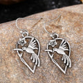 Korean Japanese Retro Hummingbird Earrings Hip Hop Street Floral Bird Pendant Earrings For Women view 2