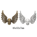 Zinc Alloy Winged Skull Charm Pendant for DIY Necklace Bracelet Jewelry Making view 1