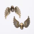 Zinc Alloy Winged Skull Charm Pendant for DIY Necklace Bracelet Jewelry Making view 2