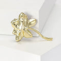 Alloy Enamel Pearl Lotus Brooch Pin For Womens Coats view 3