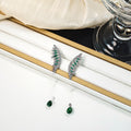 Luxury Micro Pave Zircon Wing Tassel Drop Earrings With Gold Alloy Chain And Crystal Teardrop Earrings view 4