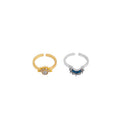 Niche Sun And Moon Open Ring For Couples, Stackable Celestial Adjustable Finger Jewelry view 5