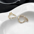 Korean Minimalist Geometric Round Ear Clips Irregular Hollow Circle Non Pierced Earrings For Women view 4