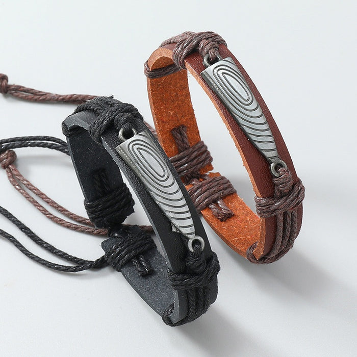 Creative Handmade Braided Leather Bracelet, European And American Fashion Clothing Accessory