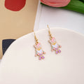 Creative Easter Egg Earrings With Cartoon Enamel Bunny Colorblock Patchwork Drop Earrings For Women view 4
