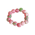 Irregular Flower Glass Beaded Elastic Ring For Women view 5