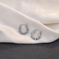 Elegant Korean Silver Alloy U-Shaped Hoop Pearl And Rhinestone Lightweight Luxury Women's Earrings view 2