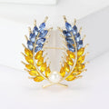 Alloy Pearl Wheat Brooch Pin With Crystal Anti Exposure Decoration view 2