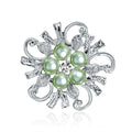 Gold Tone Silver Tone Flower Pearl Look Three Designs Metal Brooch Pin view 5
