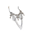 Rhinestone Alloy Multi Layer Tassel Geometric Necklace Vintage Court Style Luxury Choker view 5
