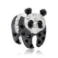 Alloy Enamel Rhinestone Panda Brooch Pin For Cute Accessories view 5