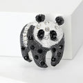 Alloy Enamel Rhinestone Panda Brooch Pin For Cute Accessories view 4
