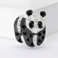 Alloy Enamel Rhinestone Panda Brooch Pin For Cute Accessories view 1
