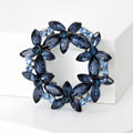 Metal Alloy Crystal Wreath Brooch Pin For Shawls And Coats view 2
