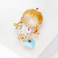 Alloy Cartoon Female Doctor Brooch For Coats And Suits view 4