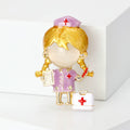 Alloy Cartoon Female Doctor Brooch For Coats And Suits view 5