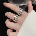 Gold Plated Irregular Zircon Geometric Open Ring For Women view 1