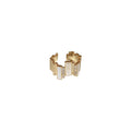 Gold Plated Irregular Zircon Geometric Open Ring For Women view 5