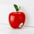 Alloy Red Apple Heart Brooch Pin For Cardigan And Blazer Decoration view 4