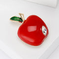 Alloy Red Apple Heart Brooch Pin For Cardigan And Blazer Decoration view 2