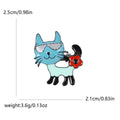Alloy Enamel Cat Brooch With Glasses For Suit Decoration view 4
