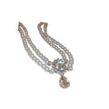 Elegant French Style Double Layer Teardrop Faux Pearl Rhinestone Collarbone Necklace view 5