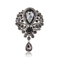 Black Gold Tone Flower Crystal Eleven Designs Metal Brooch Pin view 4