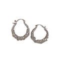Minimalist Silver Metal Pleated Geometric Hoop Earrings With Silver Needle Korean Chic Style view 5