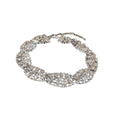 Copper Rhinestone Twisted Braid Choker Necklace With Geometric Circle Design view 5