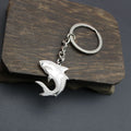 Metal Shark Keychain Bag Charm Gift view 2