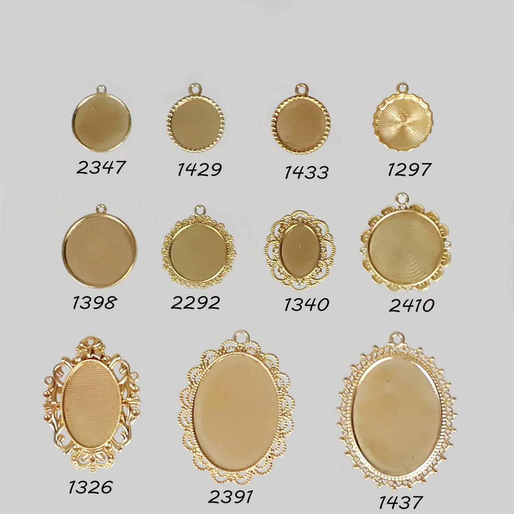 Alloy Gem Pendant Settings for DIY Jewelry Making