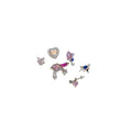 Korean Style Heart Zircon Stud Earrings With Silver Pins, Minimalist Sweet Fashion Jewelry view 5