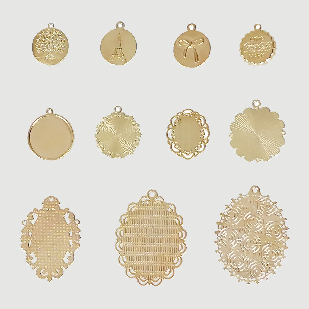 Alloy Gem Pendant Settings for DIY Jewelry Making