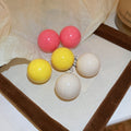 Candy Color Acrylic Sphere Stud Earrings With Silver Pins Minimalist European Style view 3