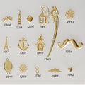 Mixed Alloy Charm Pendants with Heart Bow and Mustache