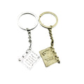 Metal Simple Book Shape Keychain Gift Key Ring view 5
