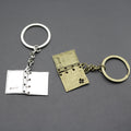 Metal Simple Book Shape Keychain Gift Key Ring view 3