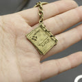 Metal Simple Book Shape Keychain Gift Key Ring view 4