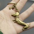 Antique Bronze Alloy Dog Bone Keychain Pet Lover Gift view 3